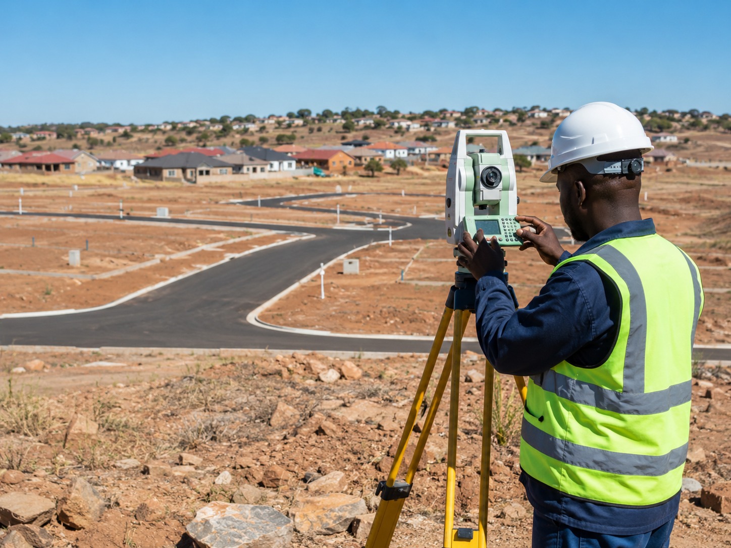 Developing road network through prepared plots